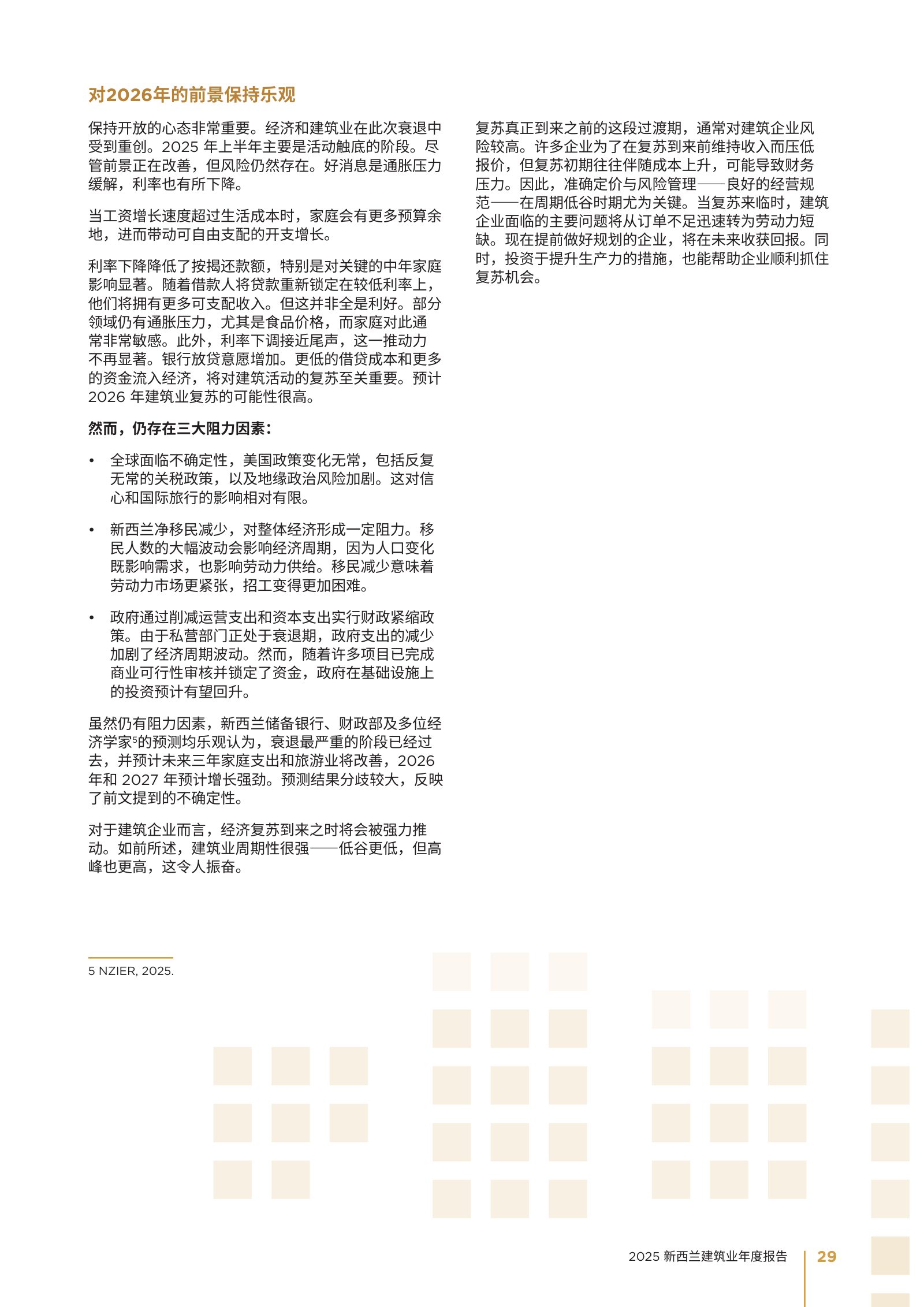 2025 年新西兰建筑业年度报告原刊第 29 页
